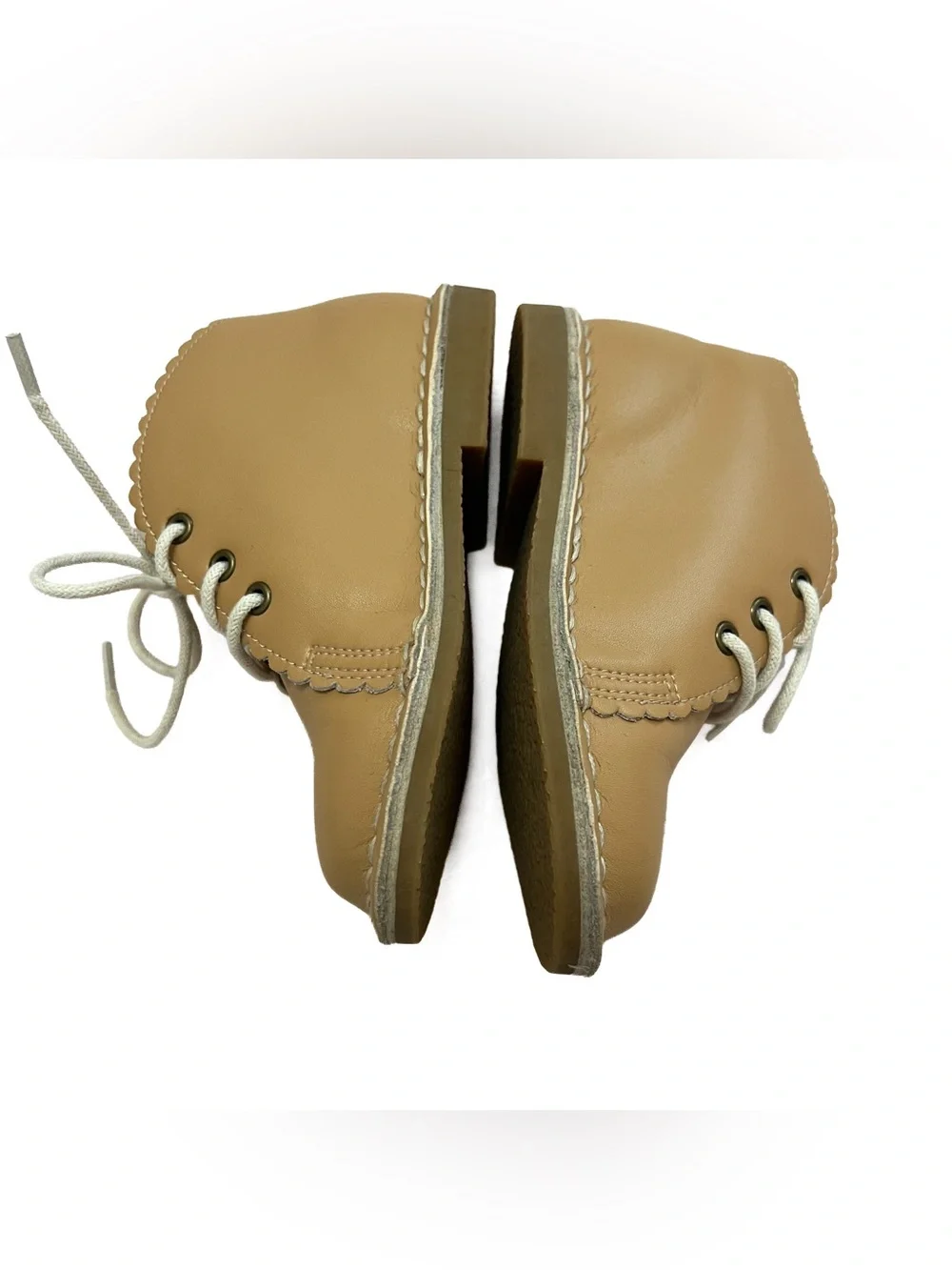 SweetHoney scallop ankle booties